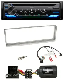JVC Bluetooth Lenkrad USB DAB CD Autoradio für Alfa Romeo 156 2002-2003 silber