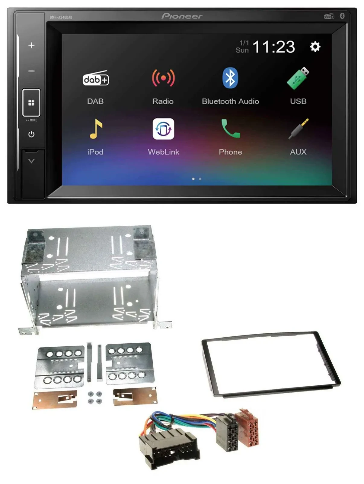 Pioneer DAB MP3 2DIN Bluetooth USB Autoradio für Hyundai Santa Fe SM 04-06