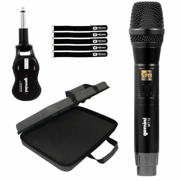 Gemini GMU-M100 Single Channel UHF Metal Wireless Microphone w Case