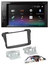 Автомагнитола для Hyundai i40 (с 2011) Pioneer 2DIN, Bluetooth, USB, MP3, DAB, DVD, черный