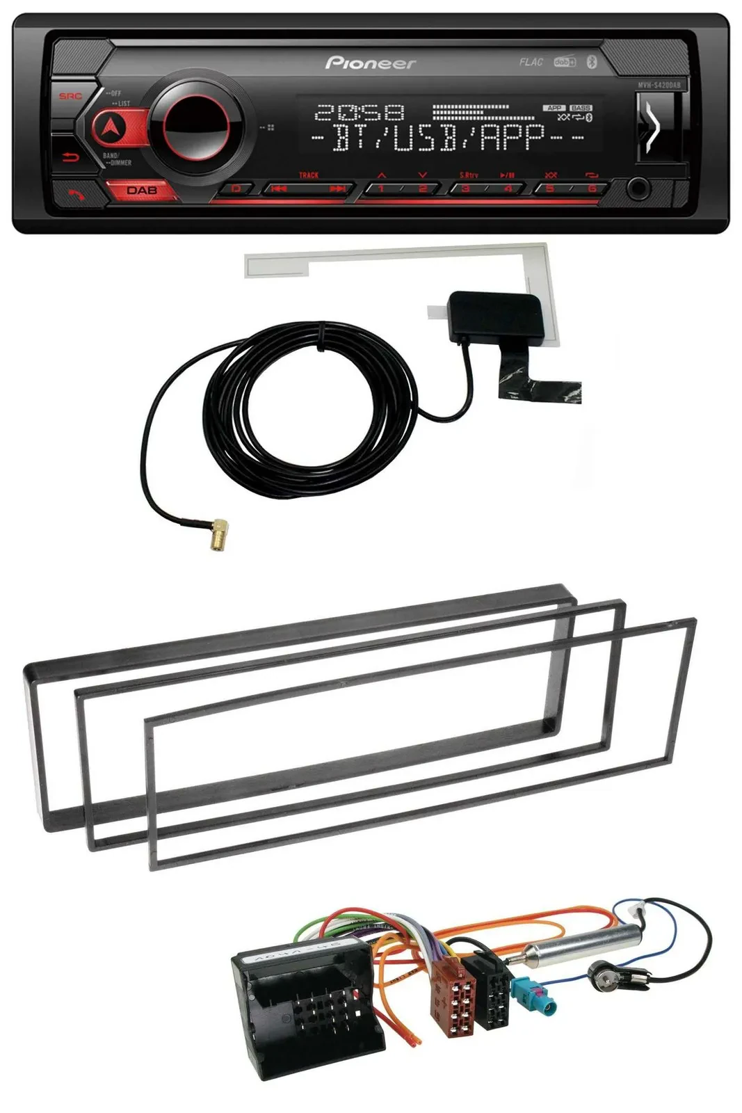 Автомагнитола Pioneer DAB USB MP3 Bluetooth для Peugeot 307/1007 (2001–2009)
