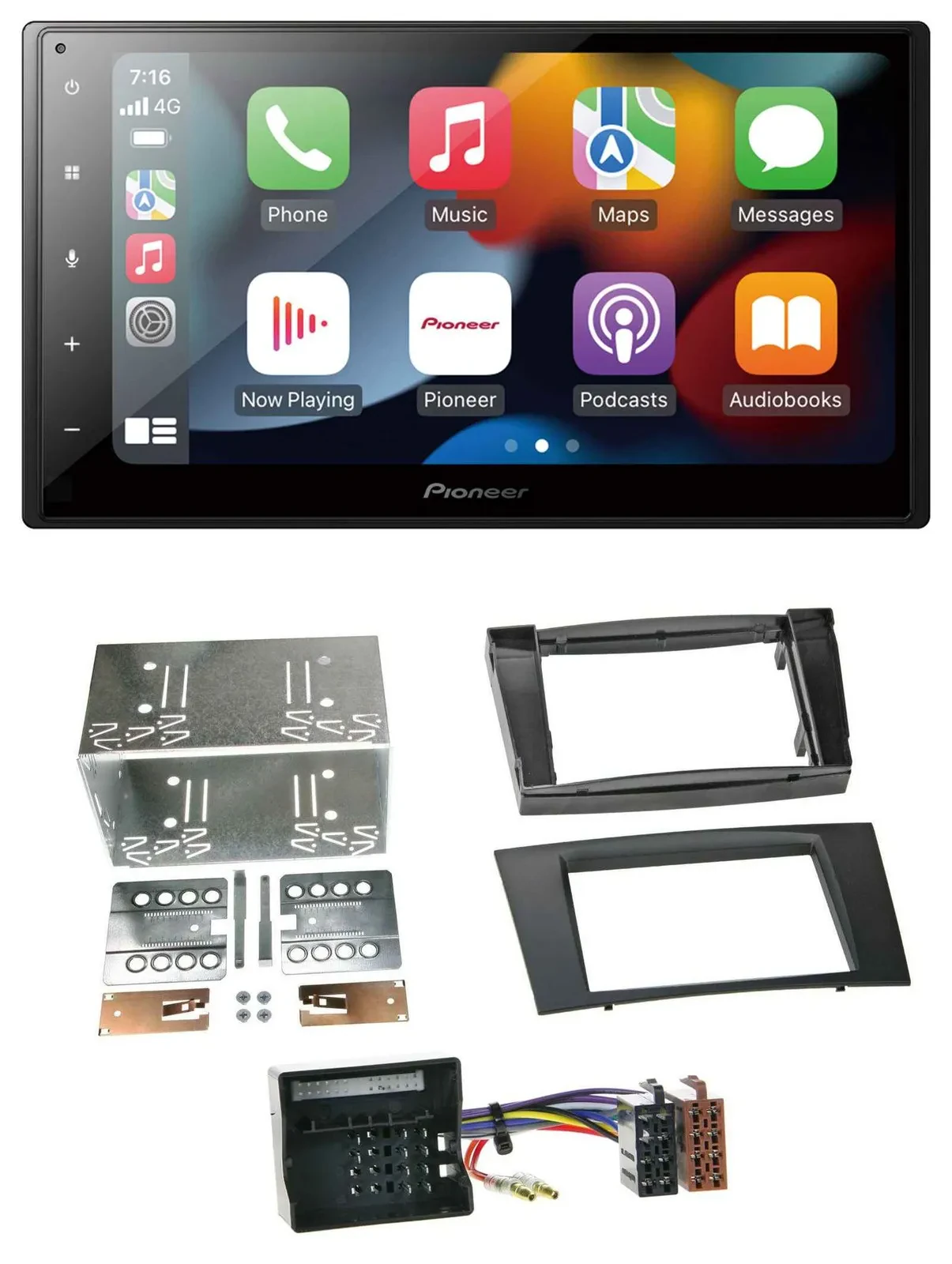 Автомагнитола Pioneer 2DIN, DAB, Bluetooth, USB, MP3 для Mercedes E-Class S211 (2003–2009)