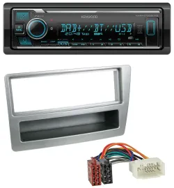 Kenwood Bluetooth MP3 DAB USB Autoradio für Honda Civic 04-06 silber autom. Klim