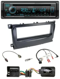 Kenwood Lenkrad Bluetooth DAB USB CD Autoradio für Ford S-Max Mondeo 07-14 schwa