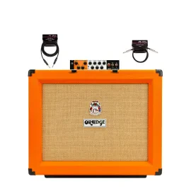 Orange Gain Baby 100 Guitar White Amplifier Head and Amps PPC112 Cabinet Bundle