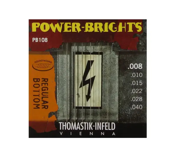 Струны для электрогитары Thomastik Power Brights PB108T 8-40