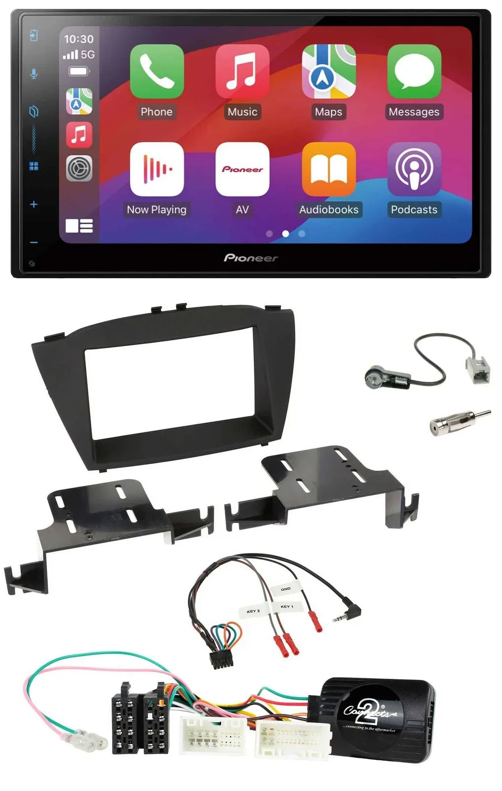 Pioneer DAB USB Lenkrad Bluetooth 2DIN Autoradio für Hyundai ix35 ab 2013 ohne S
