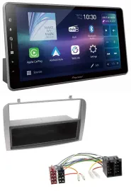 Pioneer Bluetooth USB DAB MP3 Autoradio für Alfa Romeo 147 GT silber Ablagefach