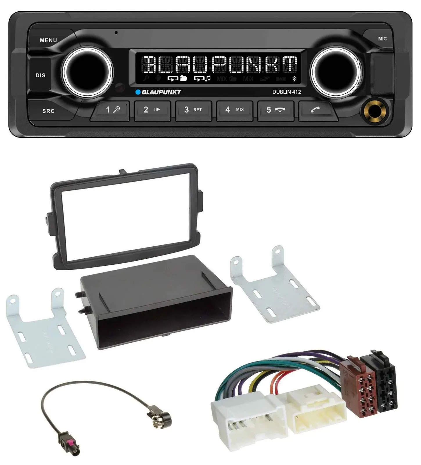 Автомагнитола для Dacia Dokker/Duster/Lodgy Blaupunkt MP3, Bluetooth, USB, AUX