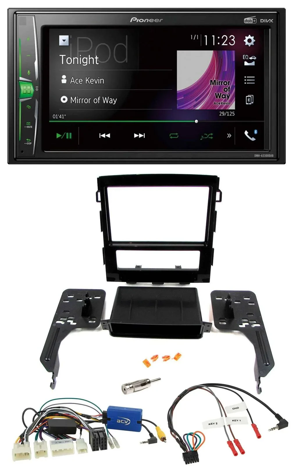 Автомагнитола для Subaru Impreza (с 2018) Pioneer 2-DIN, DAB, USB, Bluetooth, поддержка управления с руля