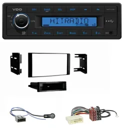VDO AUX 1DIN MP3 USB Autoradio für Nissan Micra 2013-2017 schwarz matt