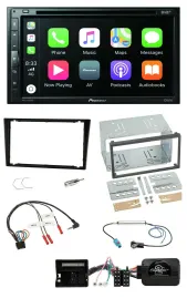 Pioneer DVD 2DIN Lenkrad DAB Bluetooth USB Autoradio für Opel Corsa C schwarz
