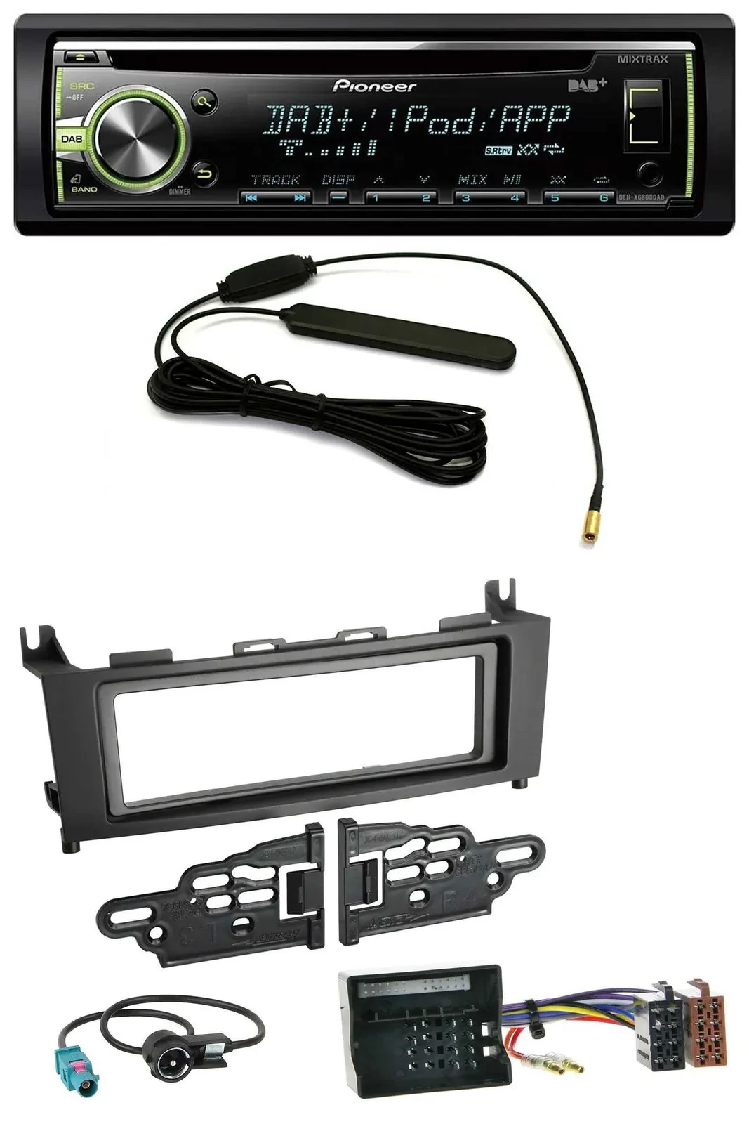 Pioneer MP3 USB CD DAB AUX Autoradio für Mercedes GLK (2008-2012)