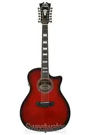 Электроакустическая гитара D'Angelico Premier Fulton Trans Black Cherry Burst