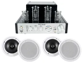 Rockville BluTube Tube Amplifier/Home Theater Receiver+(4) 8" Ceiling Speakers