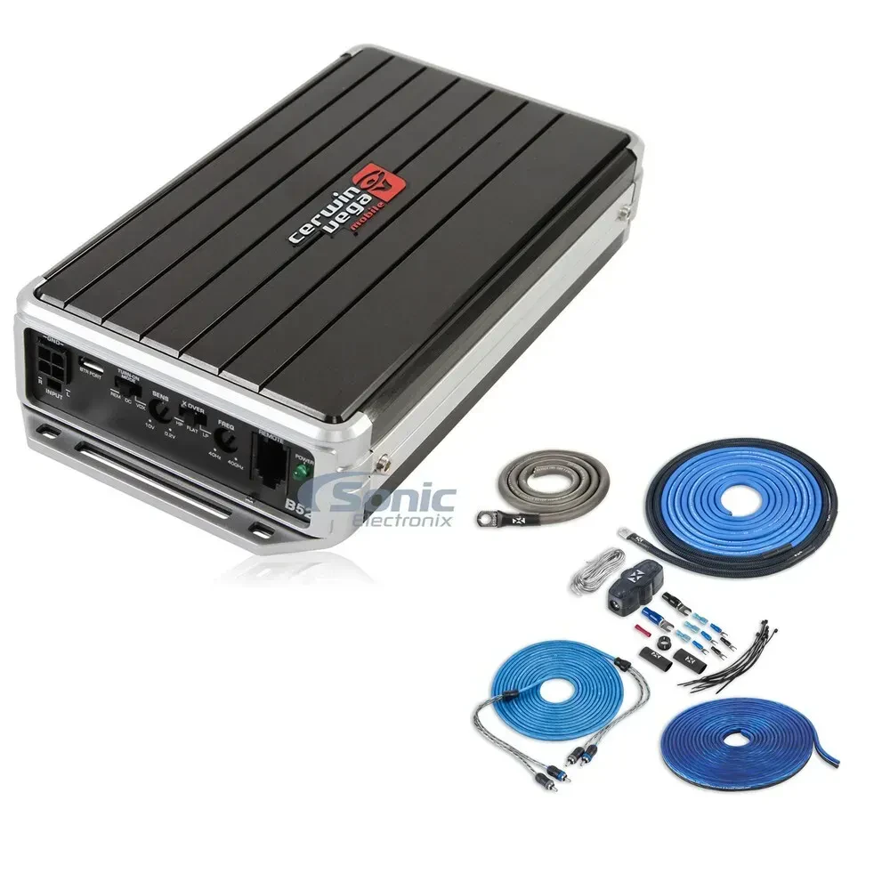 Усилитель для автомобиля Cerwin-Vega B52 2-канальный, 1000W, с комплектом проводки 4 AWG (набор)