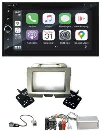 Blaupunkt USB DAB Bluetooth 2DIN TMC Lenkrad Navigation für Kia Sportage 3 2010-