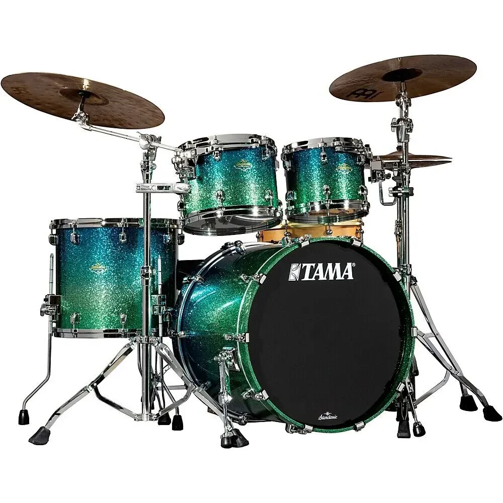 TAMA Starclassic Bubinga Shell Pack w/22 in. Bass Drum Emerald Sea Sparkle Fade
