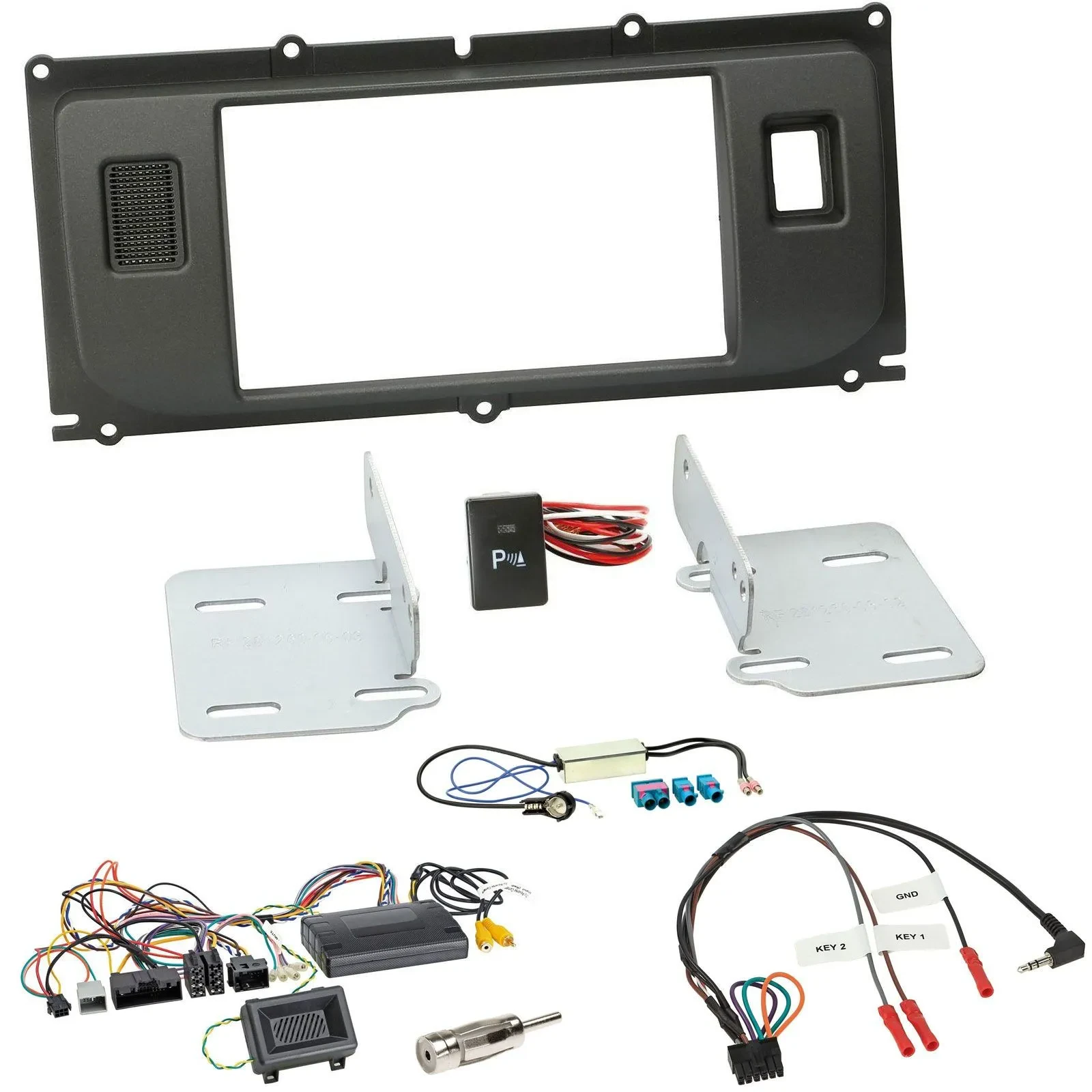 JVC USB Bluetooth Lenkrad DAB 2DIN Autoradio für Land Rover Evoque 2011-2013