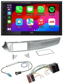 JVC Bluetooth 2DIN MP3 DAB USB Autoradio für Alfa Giulietta 05/2010-10/2013 silb