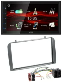 JVC USB Bluetooth MP3 DAB 2DIN Autoradio für Alfa Romeo GT 147 00-10 anthrazit