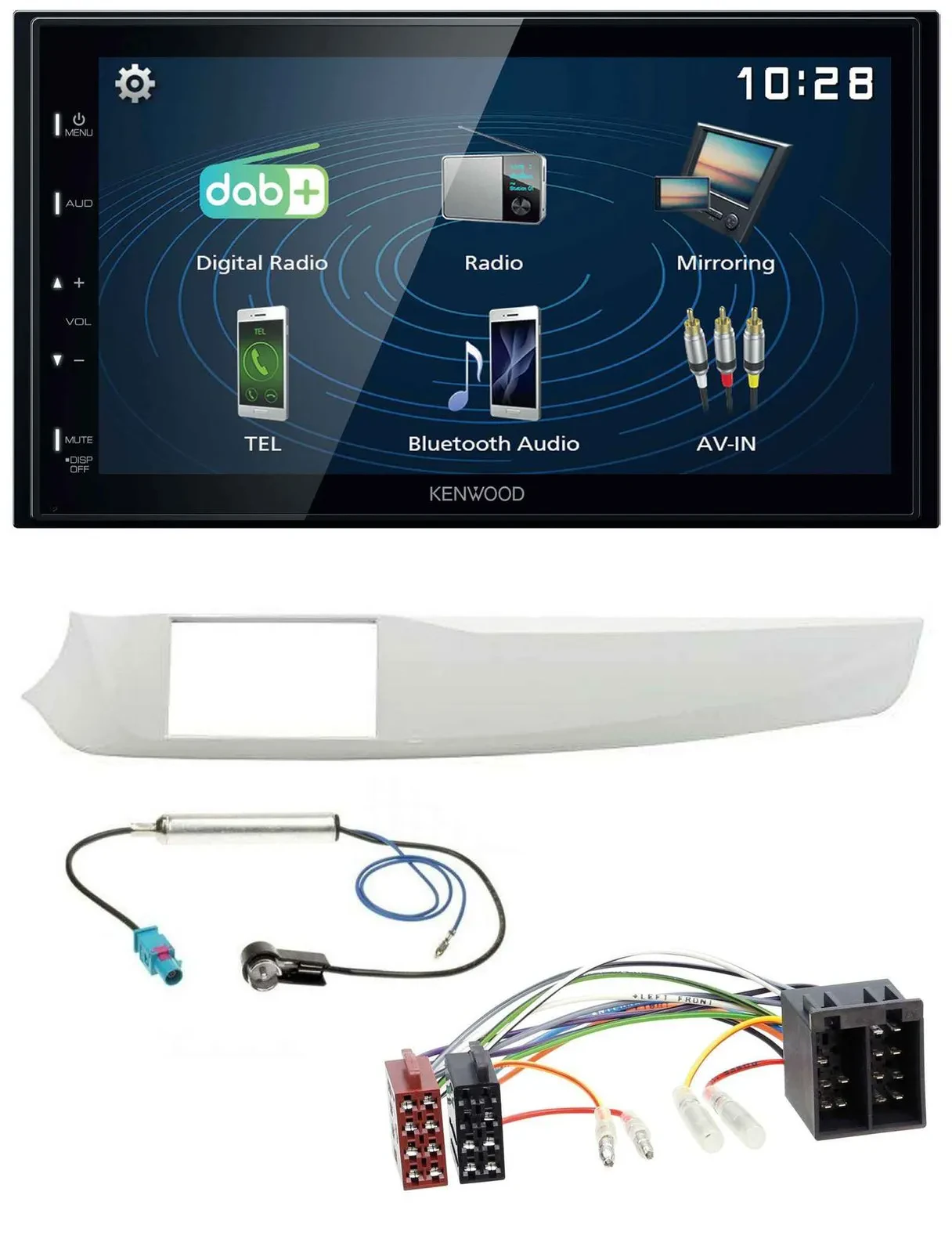 Kenwood 2DIN Bluetooth MP3 USB DAB Autoradio für Alfa Romeo Giulietta 2010-2013