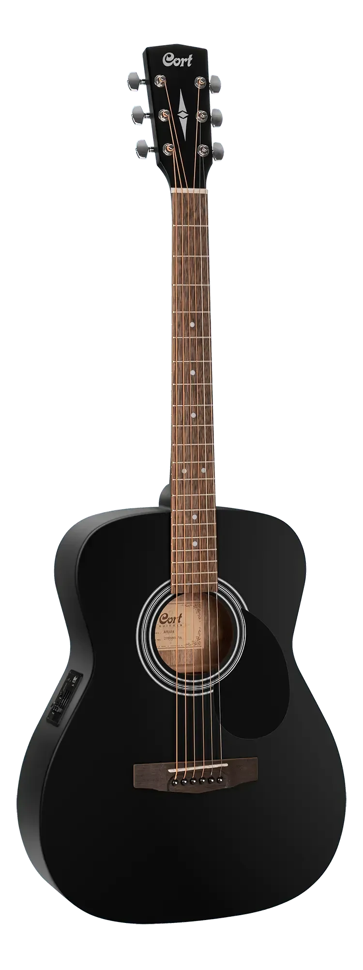 Электроакустическая гитара Cort AF510E Concert Black Satin