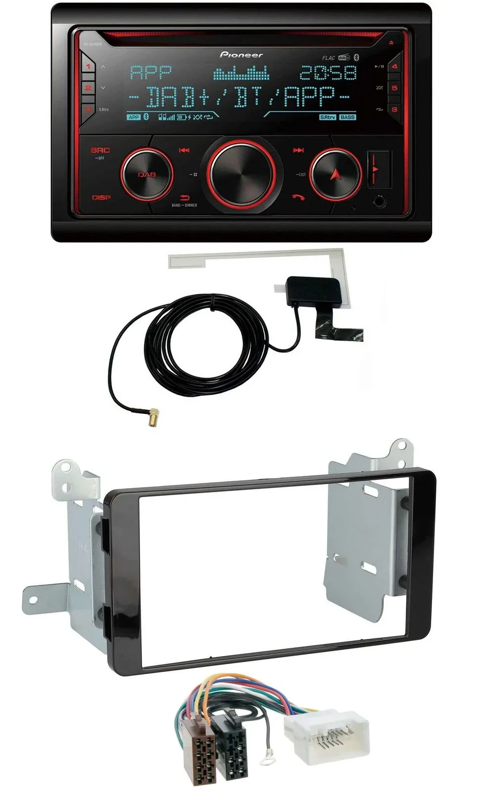 Автомагнитола Pioneer 2-DIN MP3 DAB USB CD Bluetooth для Fiat Fullback/Mitsubishi L20