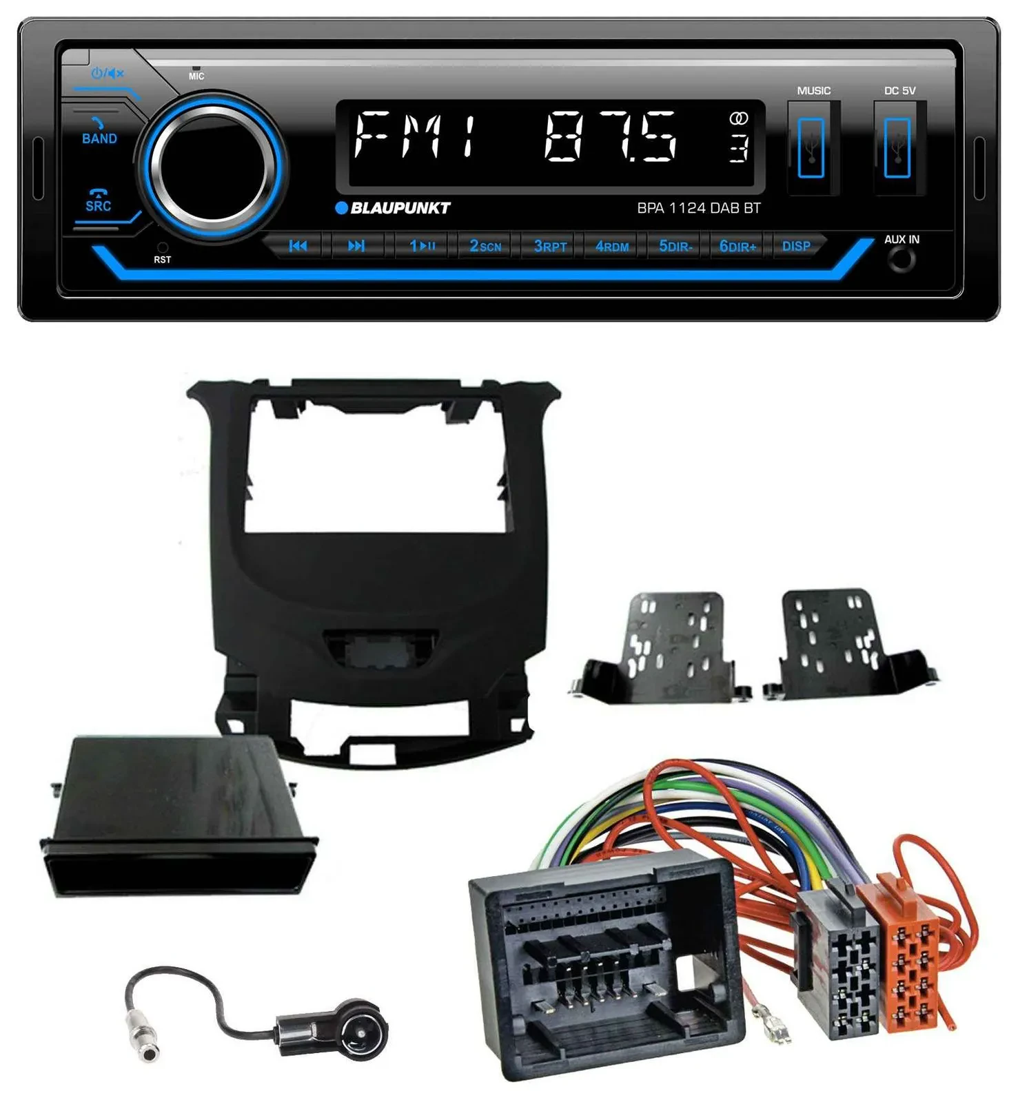 Blaupunkt Bluetooth USB DAB MP3 Autoradio für Chevrolet Cruze ab 2016 Klavierlac