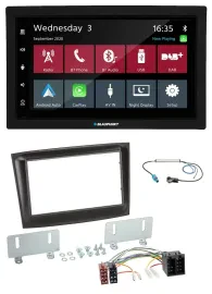 Blaupunkt DAB Bluetooth USB MP3 2DIN Autoradio für Fiat Doblo ab 15 schwarz