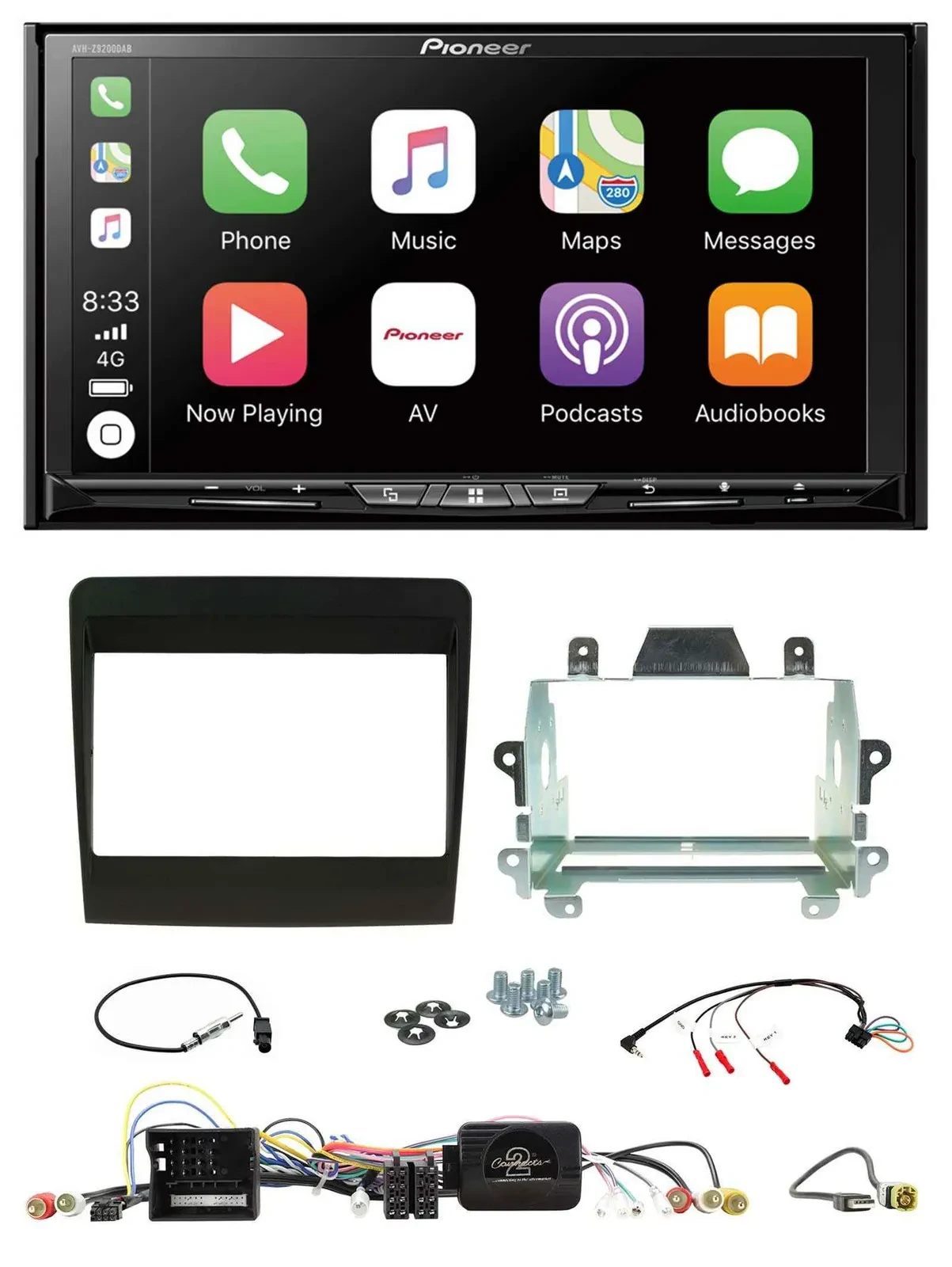 Pioneer 2DIN Lenkrad USB DAB DVD Bluetooth Autoradio für Porsche 911 2011-2017 9