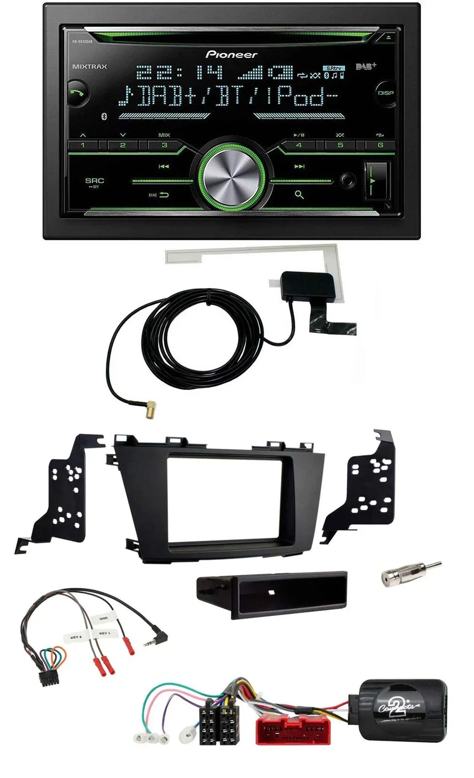 Автомагнитола Pioneer CD/USB, Bluetooth, 2DIN, DAB, для Mazda 5 (2010–2015)