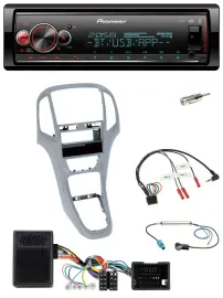 Автомагнитола Pioneer Bluetooth USB DAB для Opel Astra J (2009–2016) платиновый серебристый