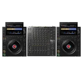 AlphaTheta CDJ-3000X Next-Gen Flagship Professional DJ Players, DJM-V10-LF Mixer