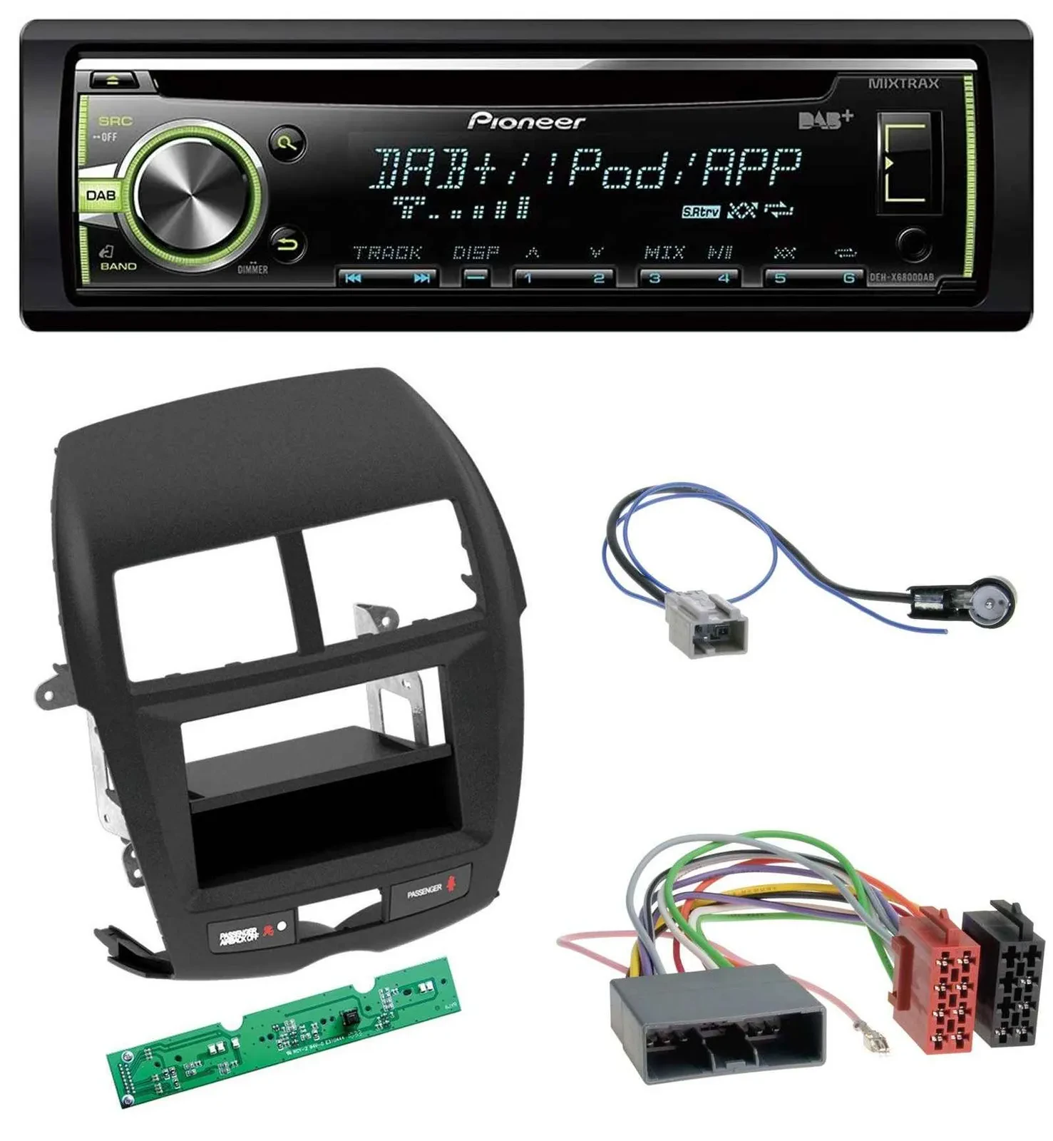 Автомагнитола Pioneer DAB/USB/MP3/AUX/CD для Mitsubishi ASX (2010–2014)