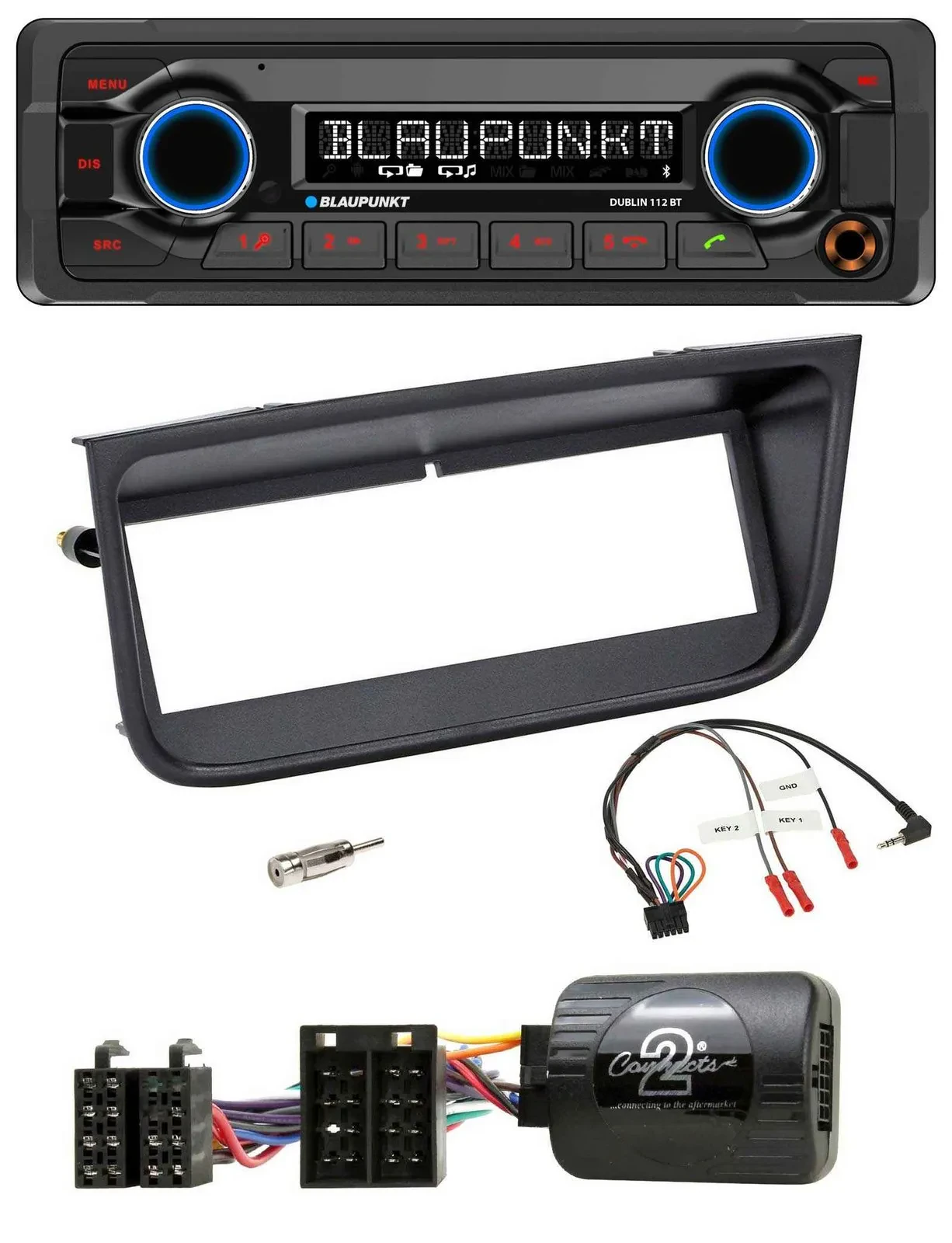 Автомагнитола для Peugeot 406 (2002–2005) Blaupunkt Bluetooth, MP3, USB, поддержка управления на руле