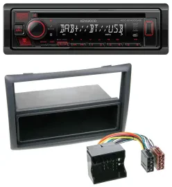 Автомагнитола для Renault Megane (2009–2010) Kenwood CD/MP3, USB, Bluetooth, DAB