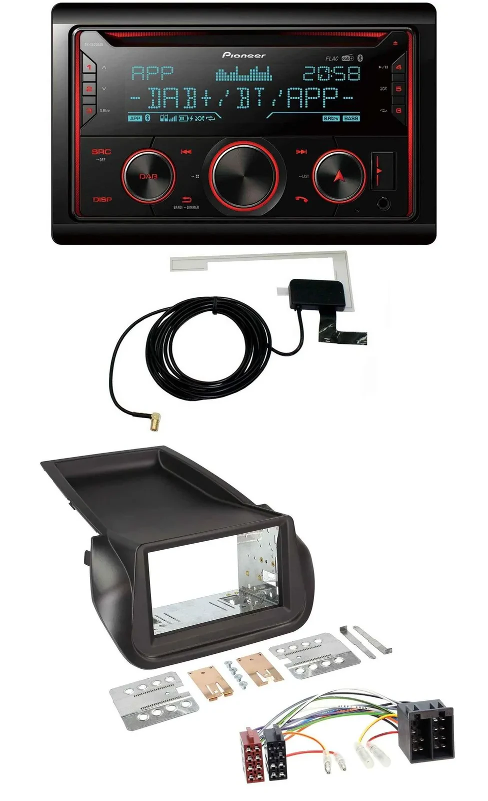 Автомагнитола Pioneer 2DIN MP3 DAB USB CD Bluetooth для Citroen Nemo, Fiat Fiorino