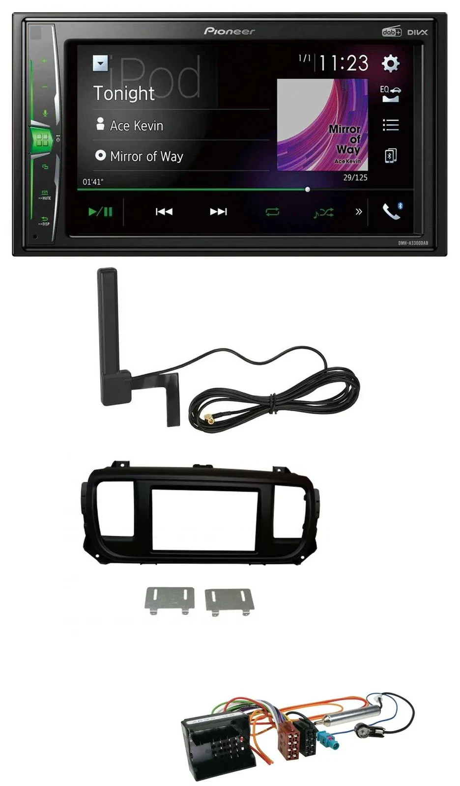 Автомагнитола для Peugeot Expert Traveller Pioneer 2DIN, MP3, DAB, Bluetooth, AUX