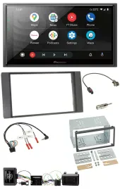 Автомагнитола Pioneer 2 DIN, DAB, Bluetooth, для Ford Kuga 2008–2012, антрацит