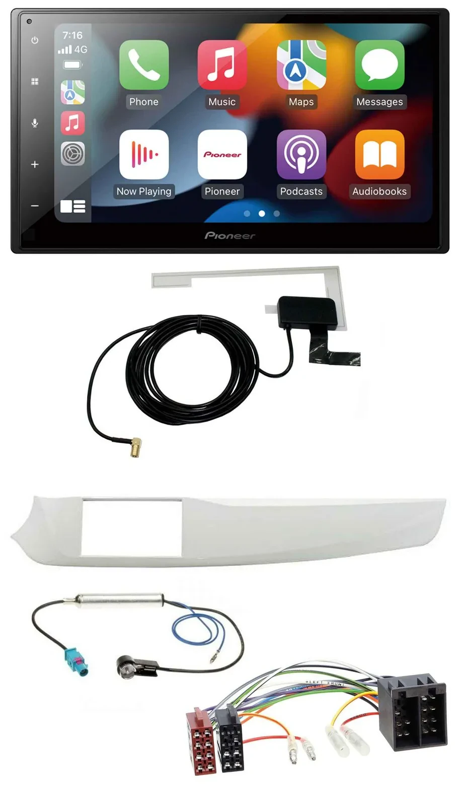 Автомагнитола Pioneer 2-DIN Bluetooth DAB USB для Alfa Romeo Giulietta (2010–2013)