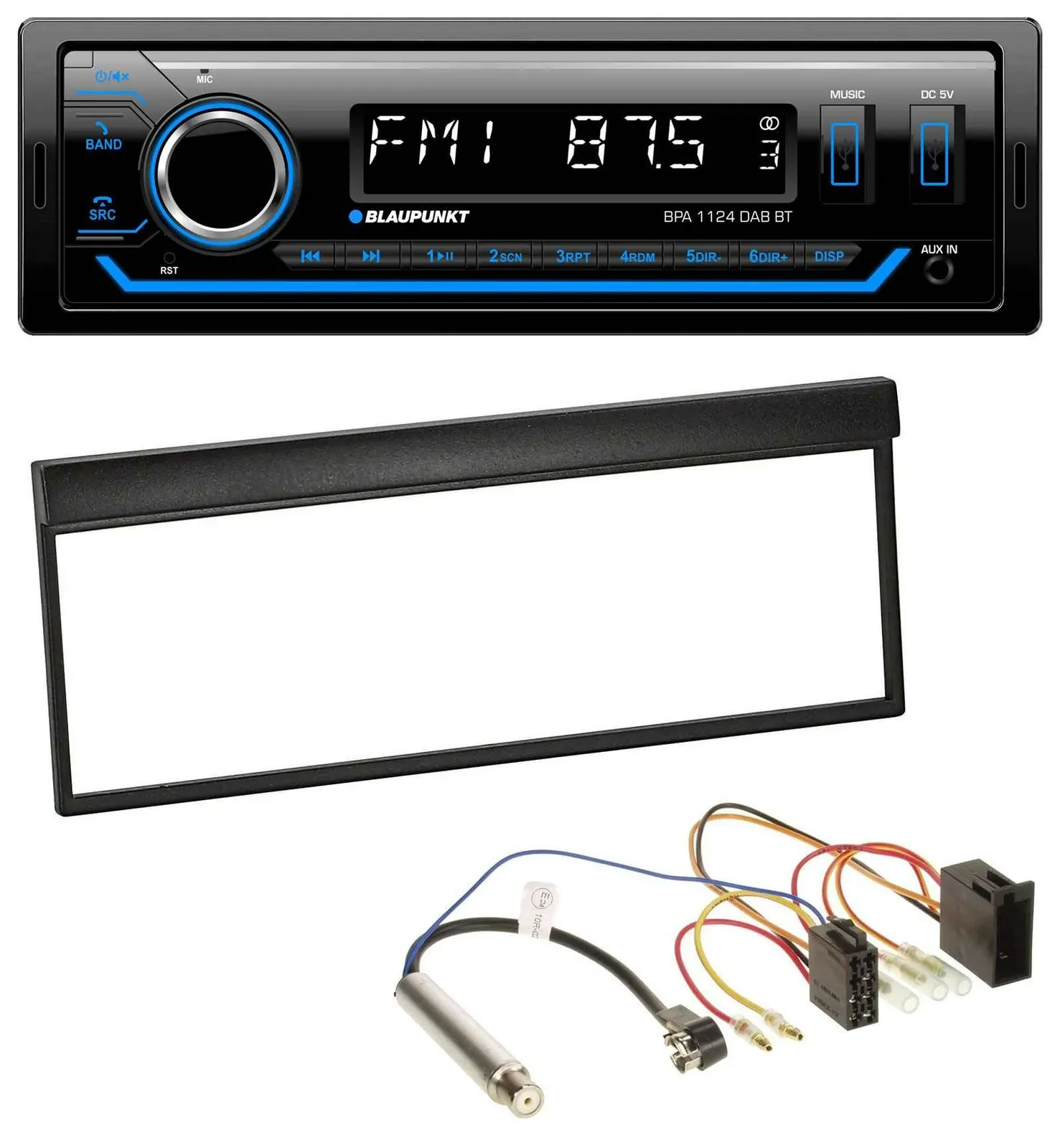 Blaupunkt Bluetooth USB DAB MP3 Autoradio für Skoda Fabia (bis 2003)