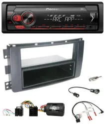 Автомагнитола Pioneer 1-DIN DAB, MP3, USB для Smart ForFour (2004–2006), черная