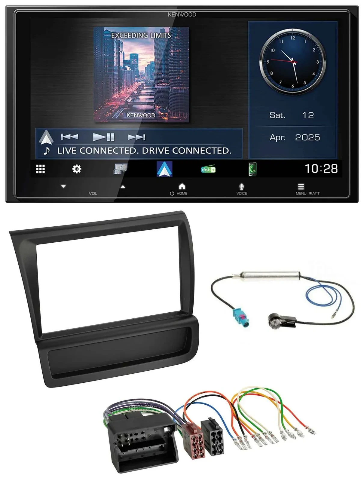 Kenwood Bluetooth 2DIN USB DAB MP3 Autoradio für Audi R8 (42, 2006-2015)