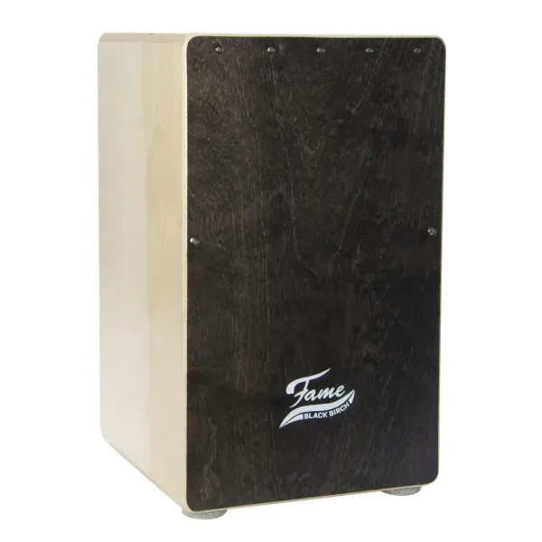 Fame Black Birch Cajon Drum-Box, Made in Germany, Tiefer Bass, Snare-Effekt