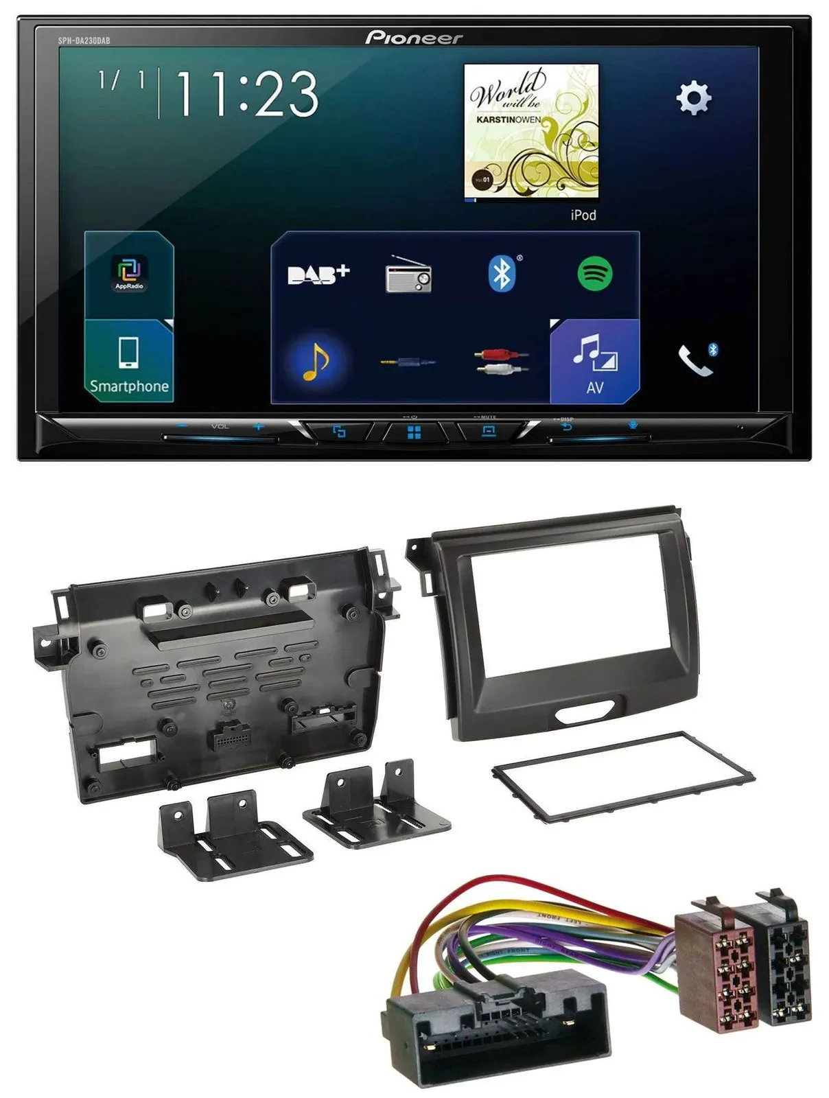 Pioneer MP3 Bluetooth USB 2DIN DAB Autoradio für Ford Ranger 2AB ab 04/2015