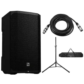 Electro-Voice EVERSE 12 12" 400W Loudspeaker, Black, w/Stand, 25' XLR Cable