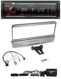 Kenwood Lenkrad Bluetooth USB DAB Autoradio für Ford Mondeo 2000-2002 silber