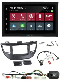 Blaupunkt DAB Bluetooth USB Lenkrad 2DIN Autoradio für Hyundai Tucson 15-20 schw