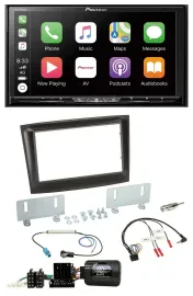 Pioneer 2DIN Lenkrad USB DAB DVD Bluetooth Autoradio für Fiat Doblo ISO Can-Bus